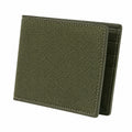 Portefeuille pliant 11 x 9 cm textile vert kaki avec compartiments pour cartes