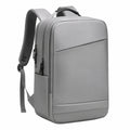 Sac à dos 30 x 15 x 45 cm gris en matière synthétique pour déplacements avec compartiments zippés