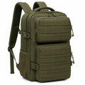 Sac à dos tactique 45 cm en polyester vert kaki à compartiments